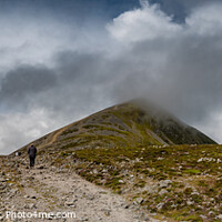 Buy canvas prints of The road to Croagh Patrick 200 m from the top, Ireland by Frank Bach