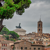 Buy canvas prints of Panorama of Rome with Piazza Venezia, Italy by Frank Bach