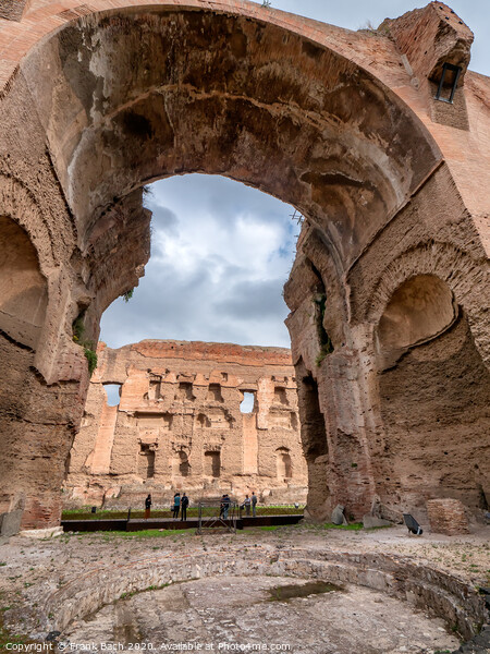 Baths of Caracalla from ancient Rome, Italy Picture Board by Frank Bach