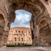 Buy canvas prints of Baths of Caracalla from ancient Rome, Italy by Frank Bach