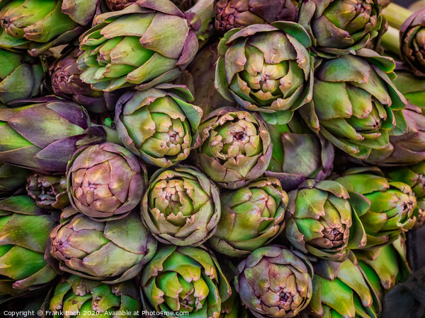 Artichokes for sale on a farmers market in Rome, Italy Picture Board by Frank Bach