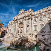 Buy canvas prints of Trevi fountain fontana in central Rome, Italy by Frank Bach