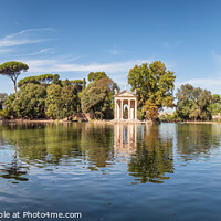 Buy canvas prints of Asclepius Greek Temple in Villa Borghese, Rome Italy by Frank Bach