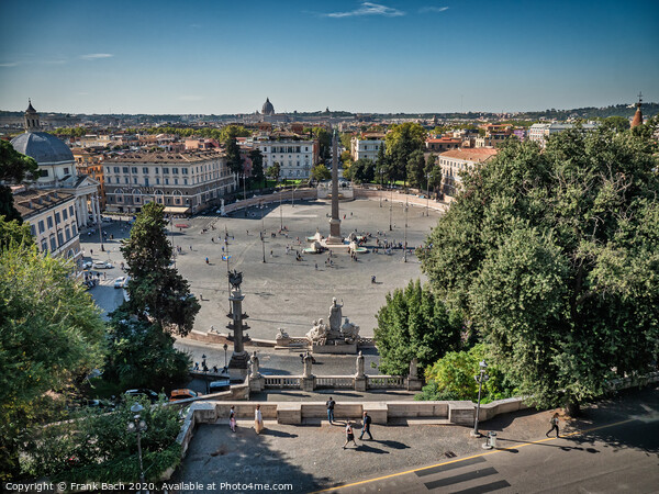 Piazza popolo in the center of Rome, Italy Picture Board by Frank Bach