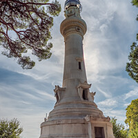 Buy canvas prints of Faro Roma lighthouse on the Gianicolo hill, Rome Italy by Frank Bach