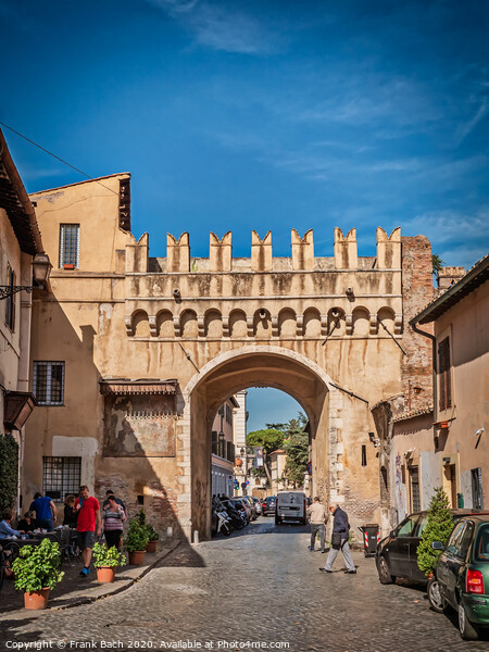 Porta Settimiana in Trastevere, Rome Italy Picture Board by Frank Bach