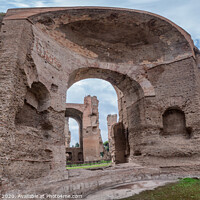 Buy canvas prints of Baths of Caracalla in ancient Rome, Italy by Frank Bach