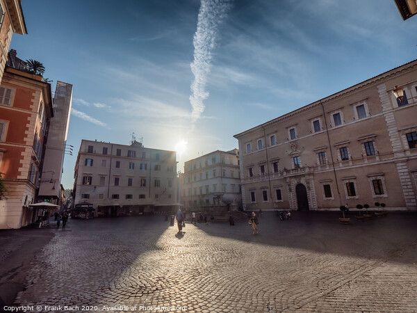 Piazza square St Maria in Trastevere Rome, Italy Picture Board by Frank Bach