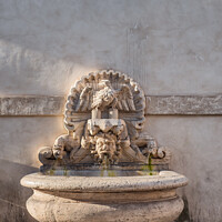 Buy canvas prints of Fountain near Campo dei Fiori in Rome, Italy by Frank Bach