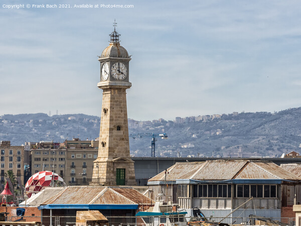 Torre del Rellotge in Port Vell, Barcelona Spain Picture Board by Frank Bach