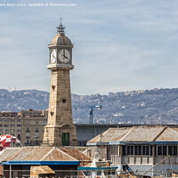 Buy canvas prints of Torre del Rellotge in Port Vell, Barcelona Spain by Frank Bach