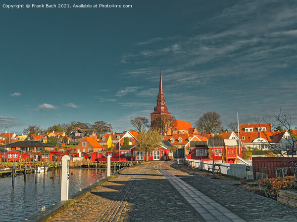 Nysted harbor marina on Lolland in rural Denmark Picture Board by Frank Bach