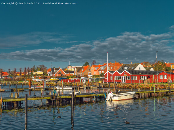 Nysted harbor marina on Lolland in rural Denmark Picture Board by Frank Bach