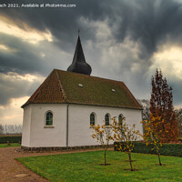 Buy canvas prints of Vantore church near Nysted on Lolland in rural Denmark by Frank Bach