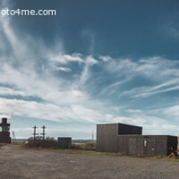 Buy canvas prints of Bunkers from WW2 now used for expositions at Oddesund at a fjord by Frank Bach