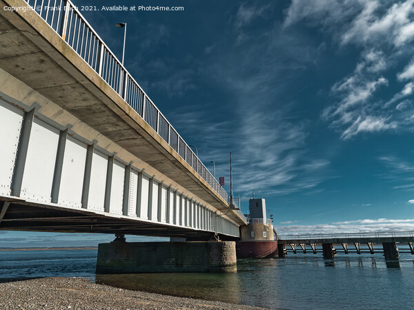 Oddesund bridge at a fjord in rural Denmark Picture Board by Frank Bach