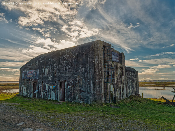 Bunkers from WW2 now used for expositions at Oddesund at a fjord in rural Denmark Picture Board by Frank Bach