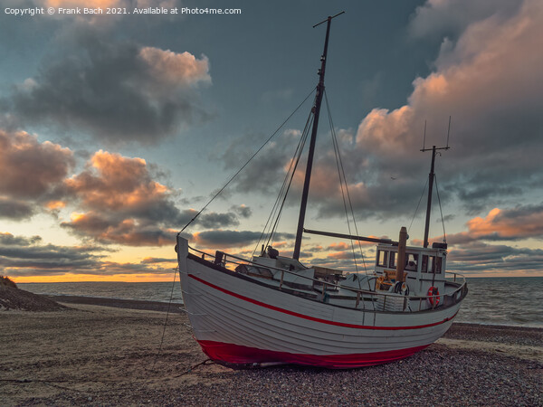 Lildstrand landing place for coastal fishing vessels in rural De Picture Board by Frank Bach
