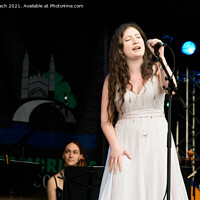Buy canvas prints of CAMBRIDGE UK  JULY 28 2007: Rachel Unthank, English traditional  by Frank Bach