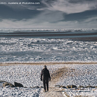 Buy canvas prints of Esbjerg Beach in Esbjerg at a sunny winters day, Denmark by Frank Bach