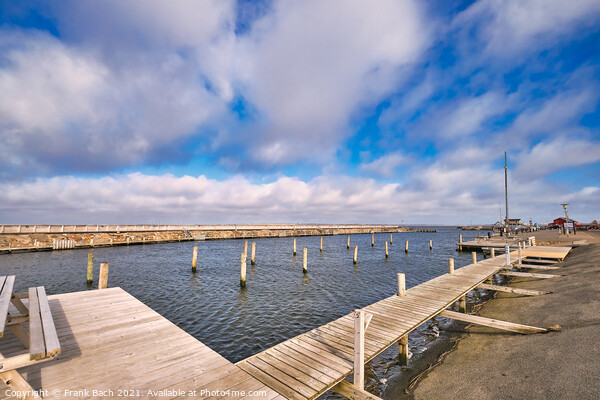 King Frederik VII canal in Loegstoer harbor in rural Denmark Picture Board by Frank Bach