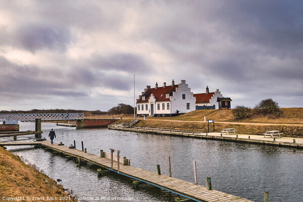 King Frederik VII canal in Loegstoer harbor in rural Denmark Picture Board by Frank Bach