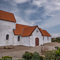 Buy canvas prints of Small church in Lild in western rural Denmark by Frank Bach
