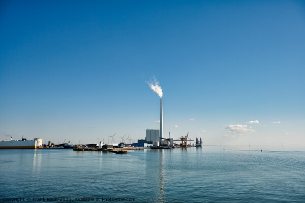Wind power rigs in Esbjerg harbor. Denmark Picture Board by Frank Bach