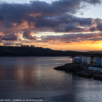Buy canvas prints of Sunset in Plymount sound, England by Andy Knott