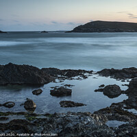 Buy canvas prints of West Pentire rocks at dawn by Andy Knott
