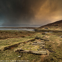 Buy canvas prints of The old rotting fence by Richard Ashbee