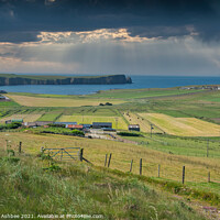 Buy canvas prints of Harvest time at Bigton in Shetland by Richard Ashbee