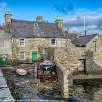 Buy canvas prints of The house of Jimmy Perez` Shetland' by Richard Ashbee
