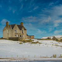 Buy canvas prints of Snowy Manse by Richard Ashbee