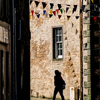 Buy canvas prints of A person in Silhouette in the lane  by Richard Ashbee