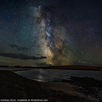Buy canvas prints of Milky Way over St Ninian's Isle, Shetland by Richard Ashbee
