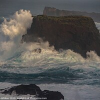 Buy canvas prints of Storm force Winds hit Shetland by Richard Ashbee