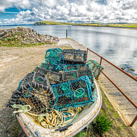Buy canvas prints of A Shetland boat full of creels by Richard Ashbee