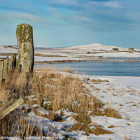 Buy canvas prints of Asta Standing stone, Shetland by Richard Ashbee