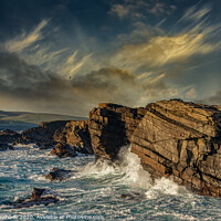 Buy canvas prints of Scatness storm Shetland by Richard Ashbee