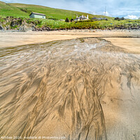 Buy canvas prints of Patterns in the Sand , Maywick Shetland by Richard Ashbee