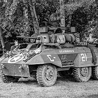 Buy canvas prints of M8 Greyhound armour car by Richard Ashbee