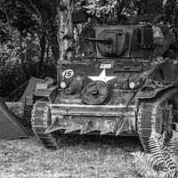 Buy canvas prints of M3 Stuart reenactors tank by Richard Ashbee