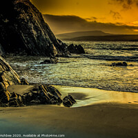 Buy canvas prints of A  winter sunset and reflections on St Ninian's be by Richard Ashbee