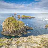 Buy canvas prints of The Drongs from Hillswick in Shetland by Richard Ashbee