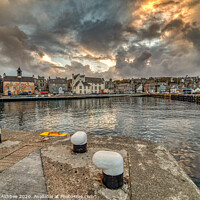Buy canvas prints of Lerwick Harbour in Shetland by Richard Ashbee