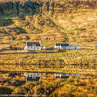 Buy canvas prints of Reflections in Weisdale Voe Shetland by Richard Ashbee