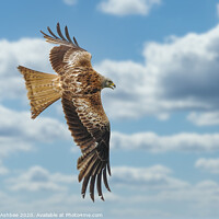 Buy canvas prints of English Red Kite in flight by Richard Ashbee