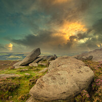Buy canvas prints of Peak District sunset surprise by Richard Ashbee
