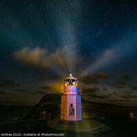 Buy canvas prints of Star filled sky at Sumburgh  Head Shetland by Richard Ashbee